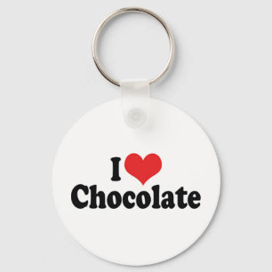 Chaveiro Eu Amo Chocolate Pingente de Chave