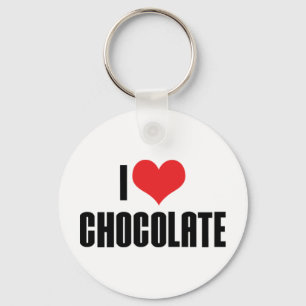 Chaveiro Eu Amo Chocolate Pingente de Chave
