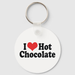 Chaveiro Eu Amo Chocolate Quente Coração - Amantes de Cacau