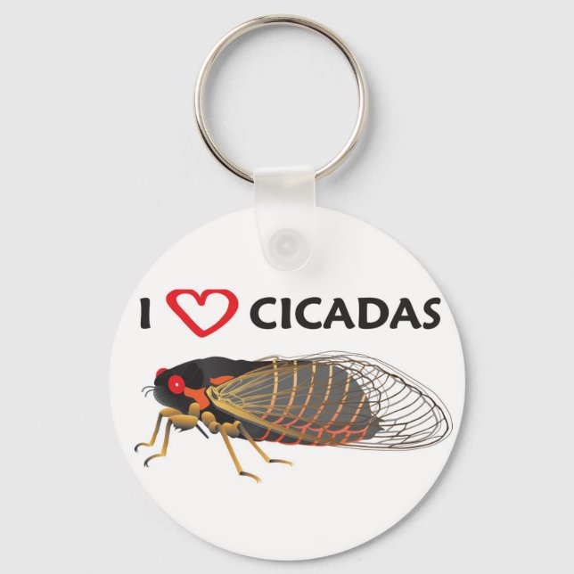 Chaveiro "Eu Amo Cicada" Cadeia-Chave (Frente)