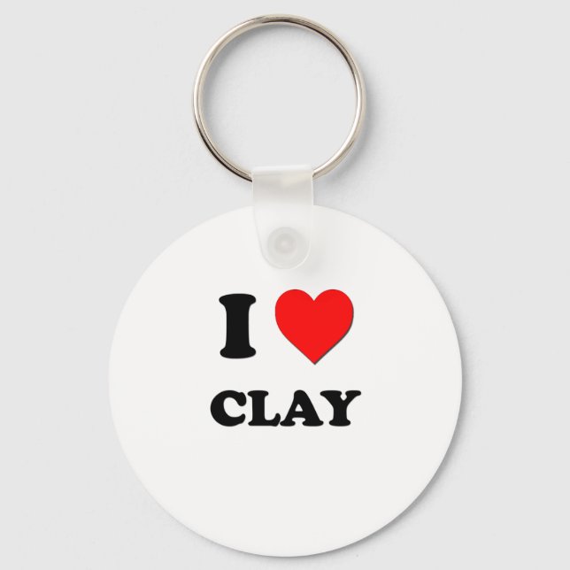 Chaveiro Eu amo Clay (Frente)
