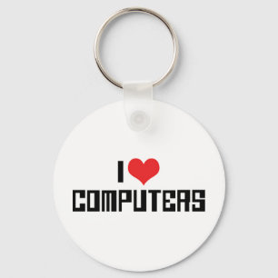 Chaveiro Eu Amo Computadores Coração