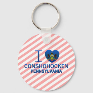 Chaveiro Eu amo Conshohocken, PA