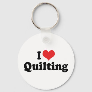 Chaveiro Eu Amo Coração de Quilting - Costura Quilter
