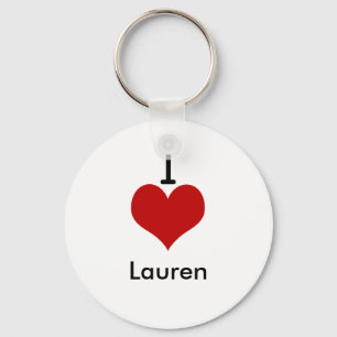 Chaveiro Eu amo (coração) Lauren