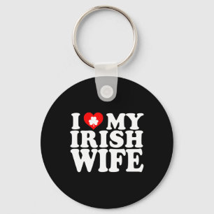 Chaveiro Eu Amo Coração Minha Esposa Irlandesa Dia de São P