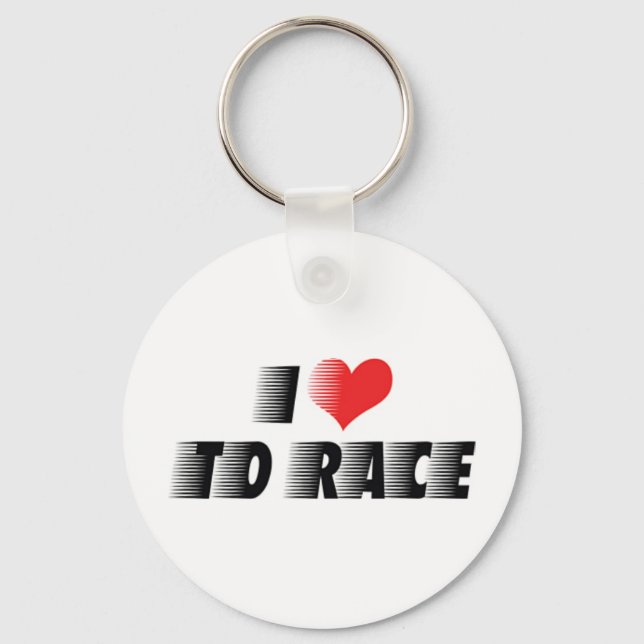 Chaveiro Eu Amo Coração Para Correr - Amante De Corridas De (Frente)