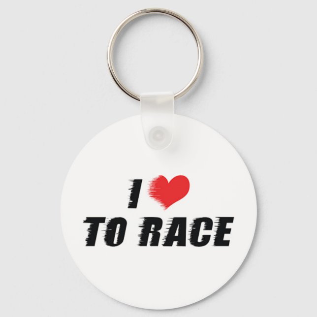 Chaveiro Eu Amo Coração Para Correr - Amante De Corridas De (Frente)