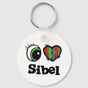 Chaveiro Eu Amo (Coração) Sibel