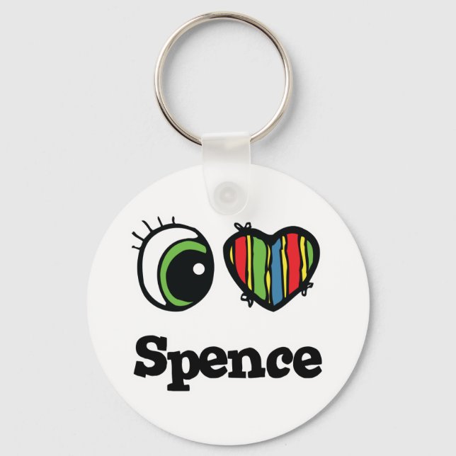 Chaveiro Eu Amo (Coração) Spence (Frente)