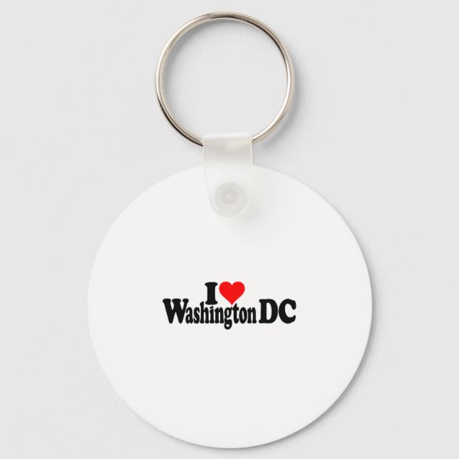 Chaveiro Eu Amo Coração Washington Dc Distrito De Columbia  (Frente)