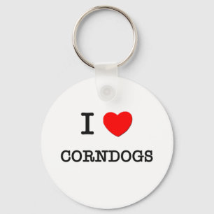 Chaveiro Eu amo CORNDOGS (a comida)