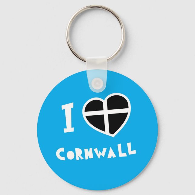 Chaveiro Eu amo Cornwall (Frente)