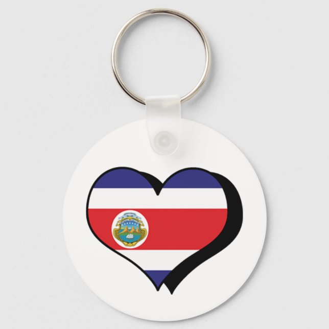 Chaveiro Eu Amo Costa Rica Pingente de Chaves (Frente)