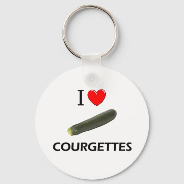 Chaveiro Eu Amo Courgettes (Frente)