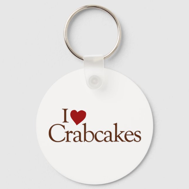 Chaveiro Eu Amo Crabcakes (Frente)