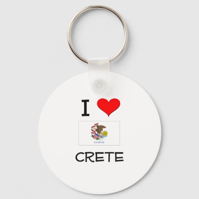 Chaveiro Eu Amo CRETE Illinois (Frente)