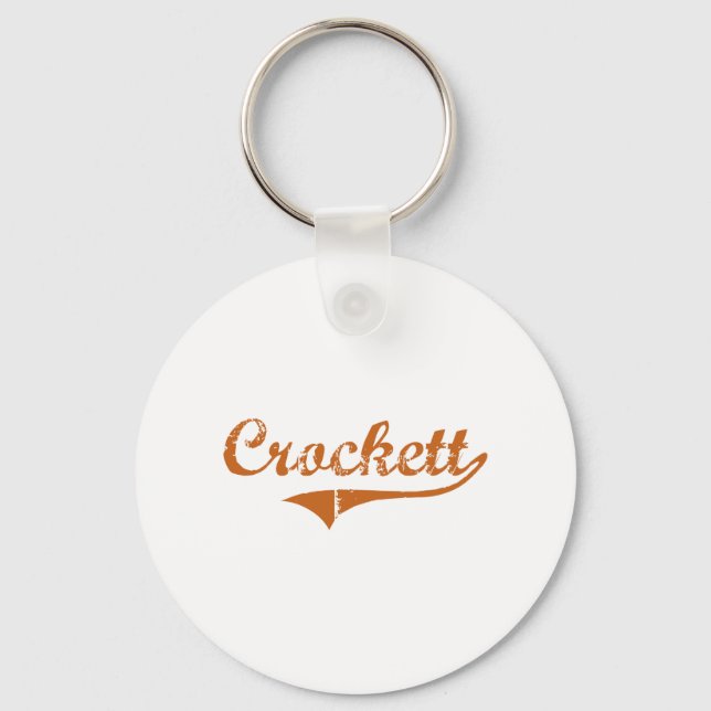 Chaveiro Eu amo Crockett Texas (Frente)