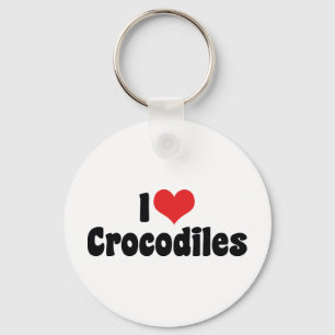 Chaveiro Eu Amo Crocodilos de Coração - Amante de Crocodilo