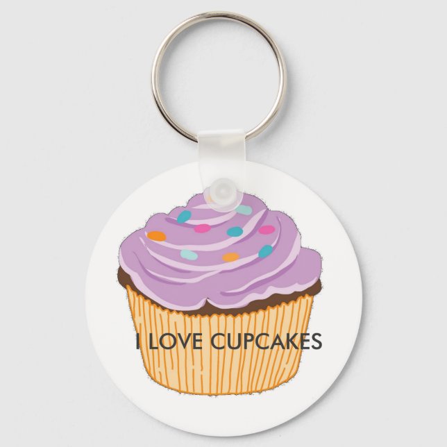 CHAVEIRO EU AMO CUPCAKES (Frente)
