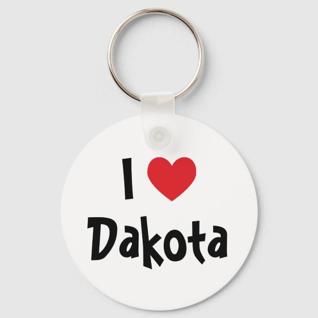 Chaveiro Eu Amo Dakota (Frente)