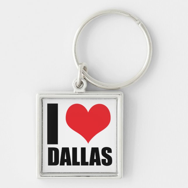 Chaveiro Eu amo Dallas (Frente)