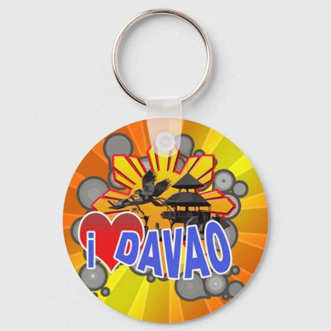 Chaveiro Eu Amo Davao (Frente)