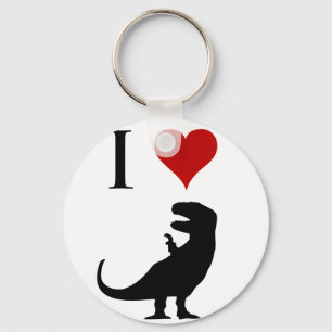 Chaveiro Eu amo dinossauros - T-Rex