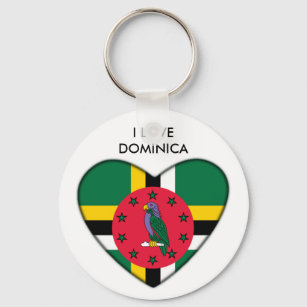 Chaveiro Eu amo Dominica Key Chain