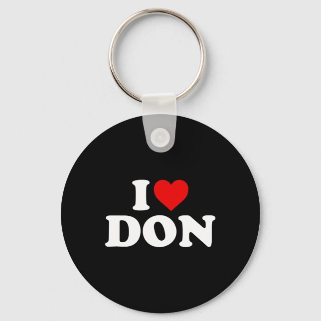 Chaveiro Eu Amo Don - Coração (Frente)