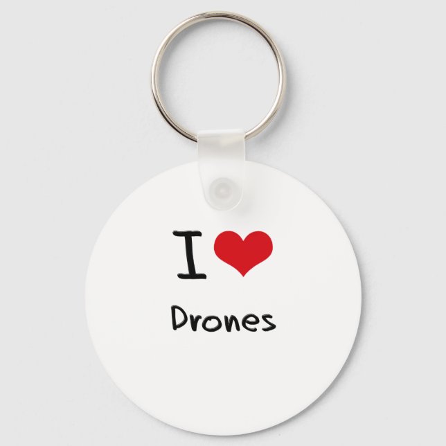 Chaveiro Eu Amo Drones (Frente)