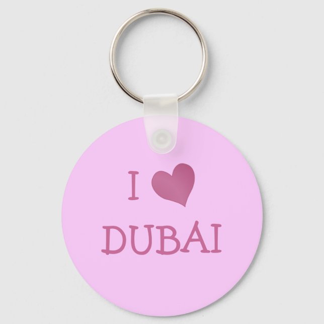 Chaveiro Eu amo DUBAI (Frente)
