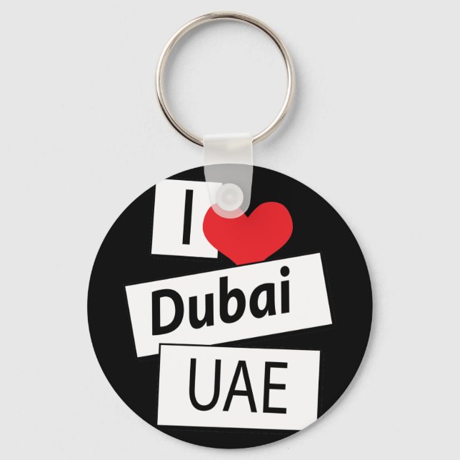 Chaveiro Eu amo Dubai EAU (Frente)