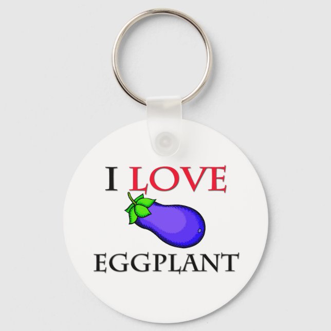 Chaveiro Eu Amo EggPlant (Frente)