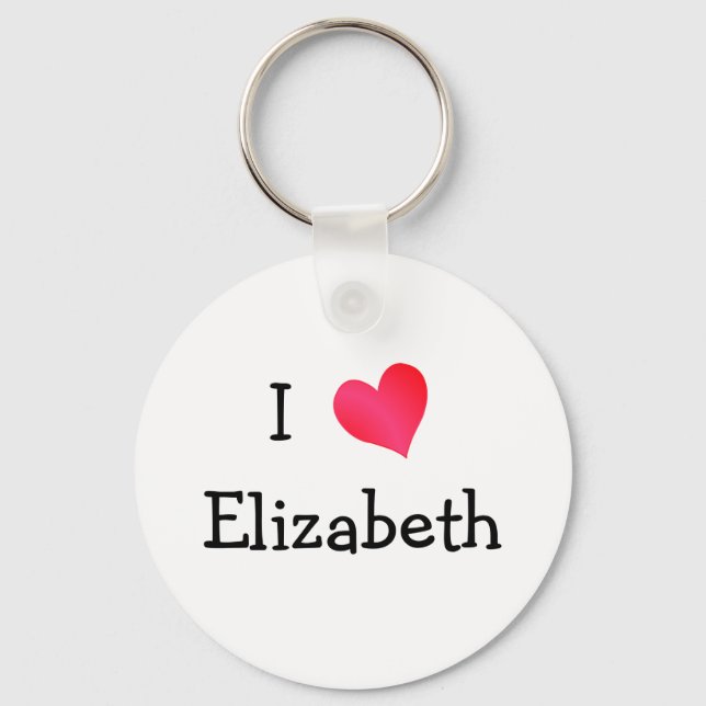 Chaveiro Eu amo Elizabeth (Frente)