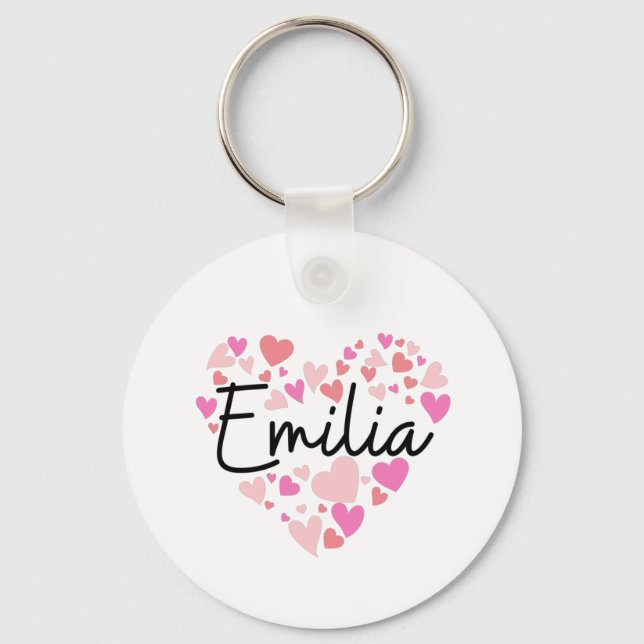 Chaveiro Eu amo Emilia (Frente)