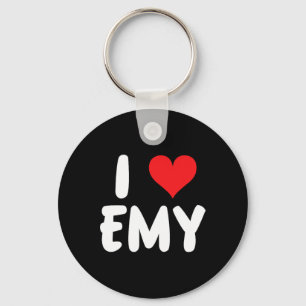 Chaveiro Eu Amo Emy - Coração - Nome