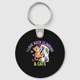 Chaveiro Eu Amo Escalada E Gatos Amam Gatos Divertidos E Es