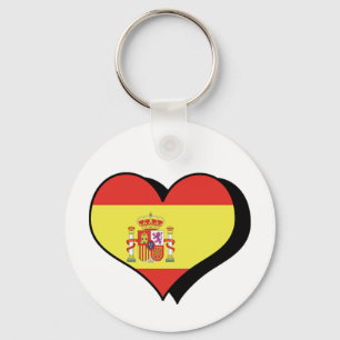 Chaveiro Eu Amo Espanha Pingente de Chaves