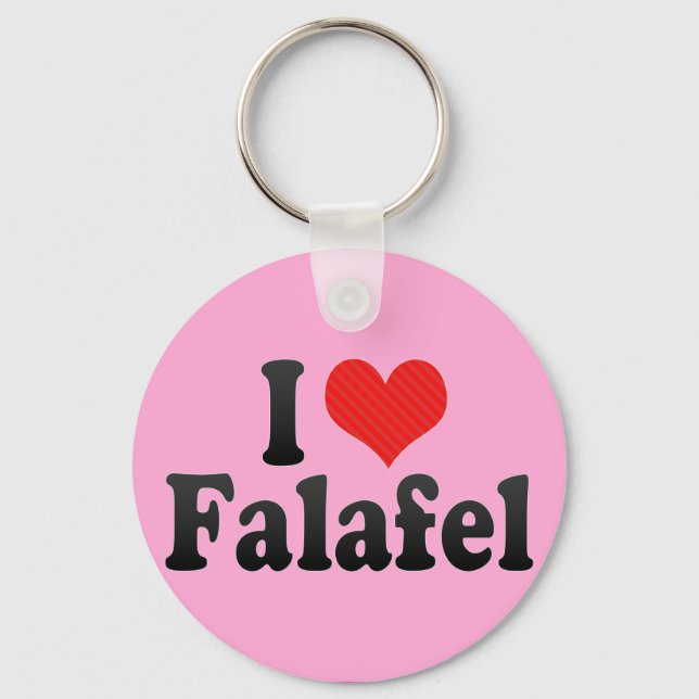 Chaveiro Eu Amo Falafel (Frente)
