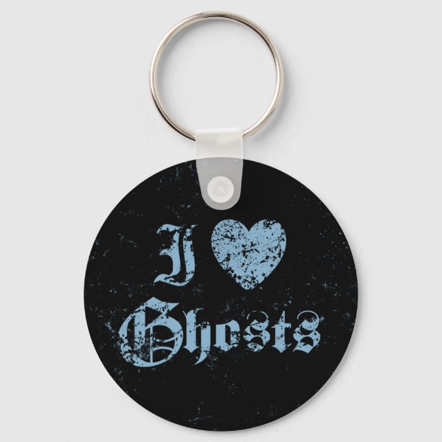 Chaveiro Eu Amo Fantasmas (Frente)