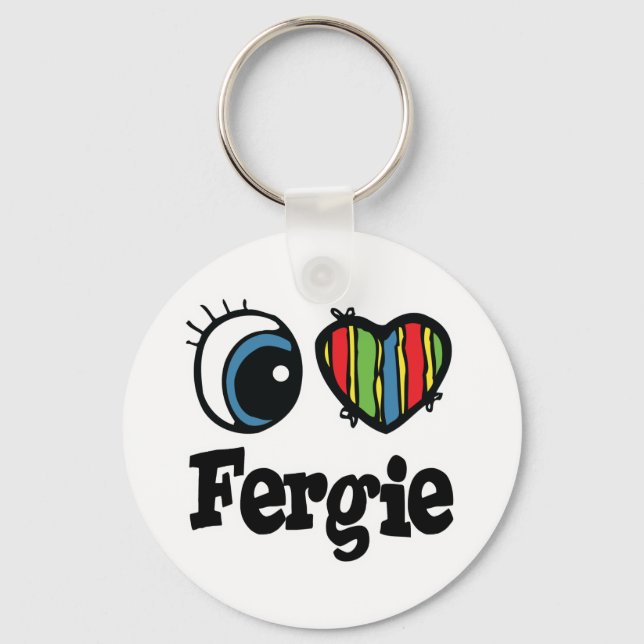 Chaveiro Eu Amo Fergie (Frente)