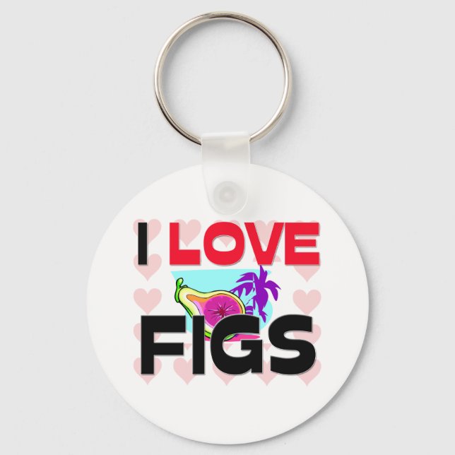 Chaveiro Eu Amo Figos (Frente)