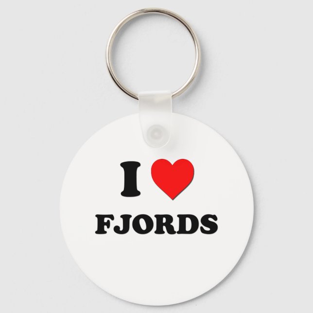 Chaveiro Eu Amo Fjords (Frente)