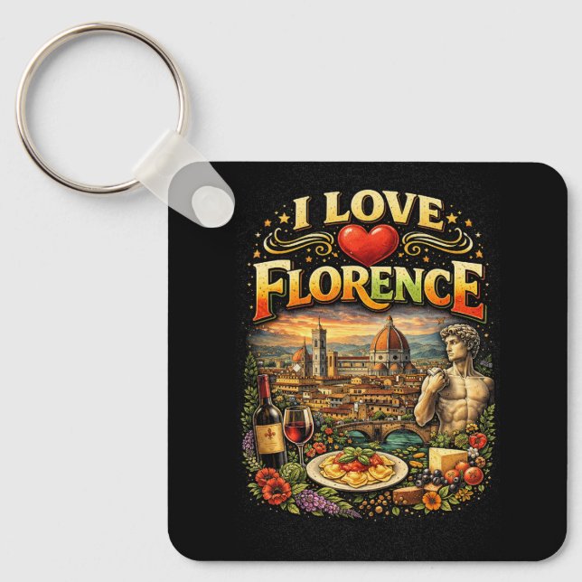 Chaveiro Eu Amo Florença (Frente)