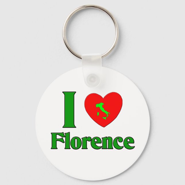 Chaveiro Eu Amo Florence Itália (Frente)