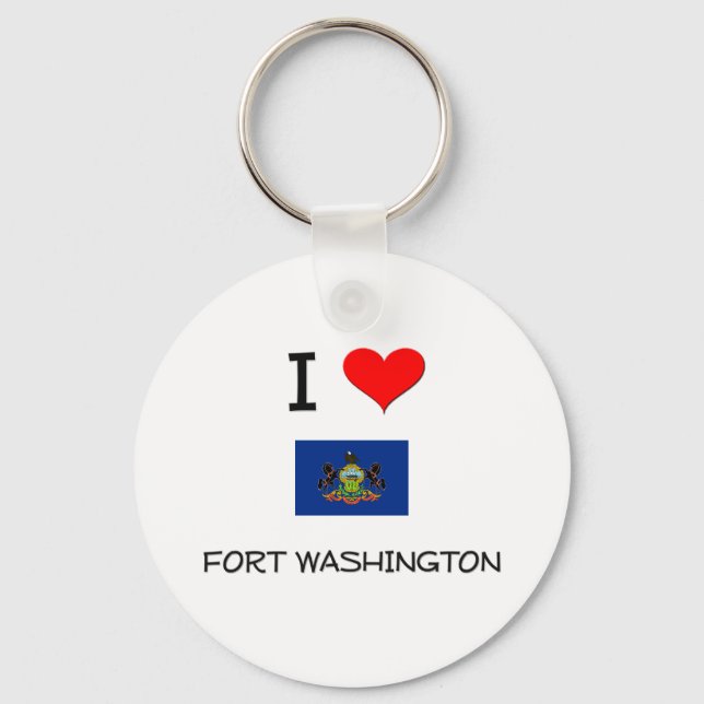 Chaveiro Eu Amo Forte Washington Pensilvânia (Frente)