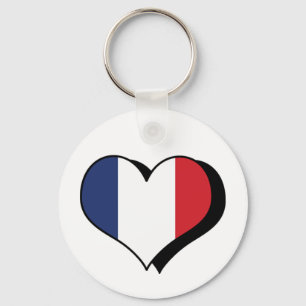 Chaveiro Eu Amo França Pingente de Chave