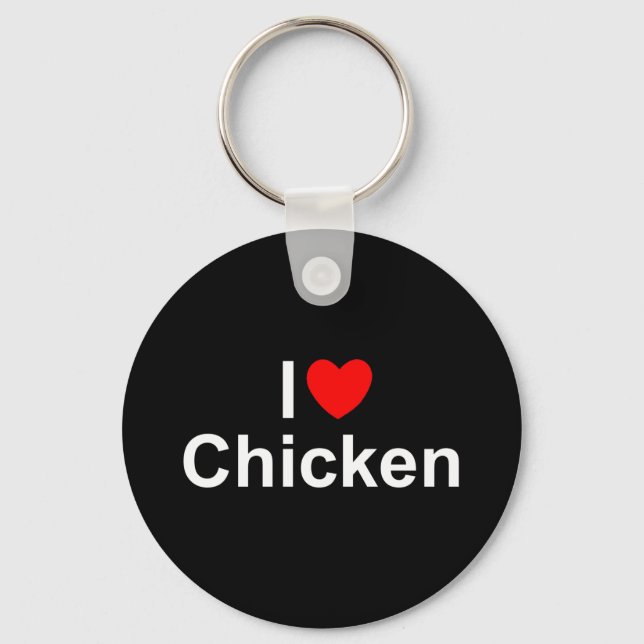 Chaveiro Eu amo frango (coração) (Frente)