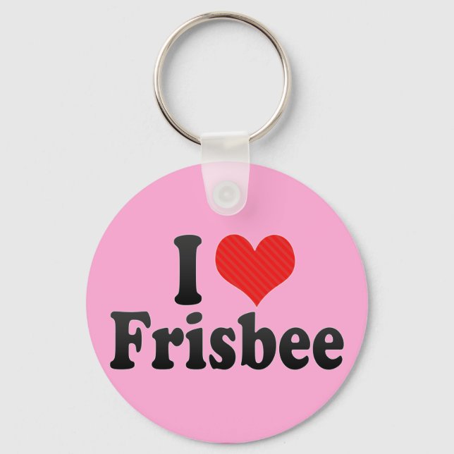 Chaveiro Eu Amo Frisbee (Frente)